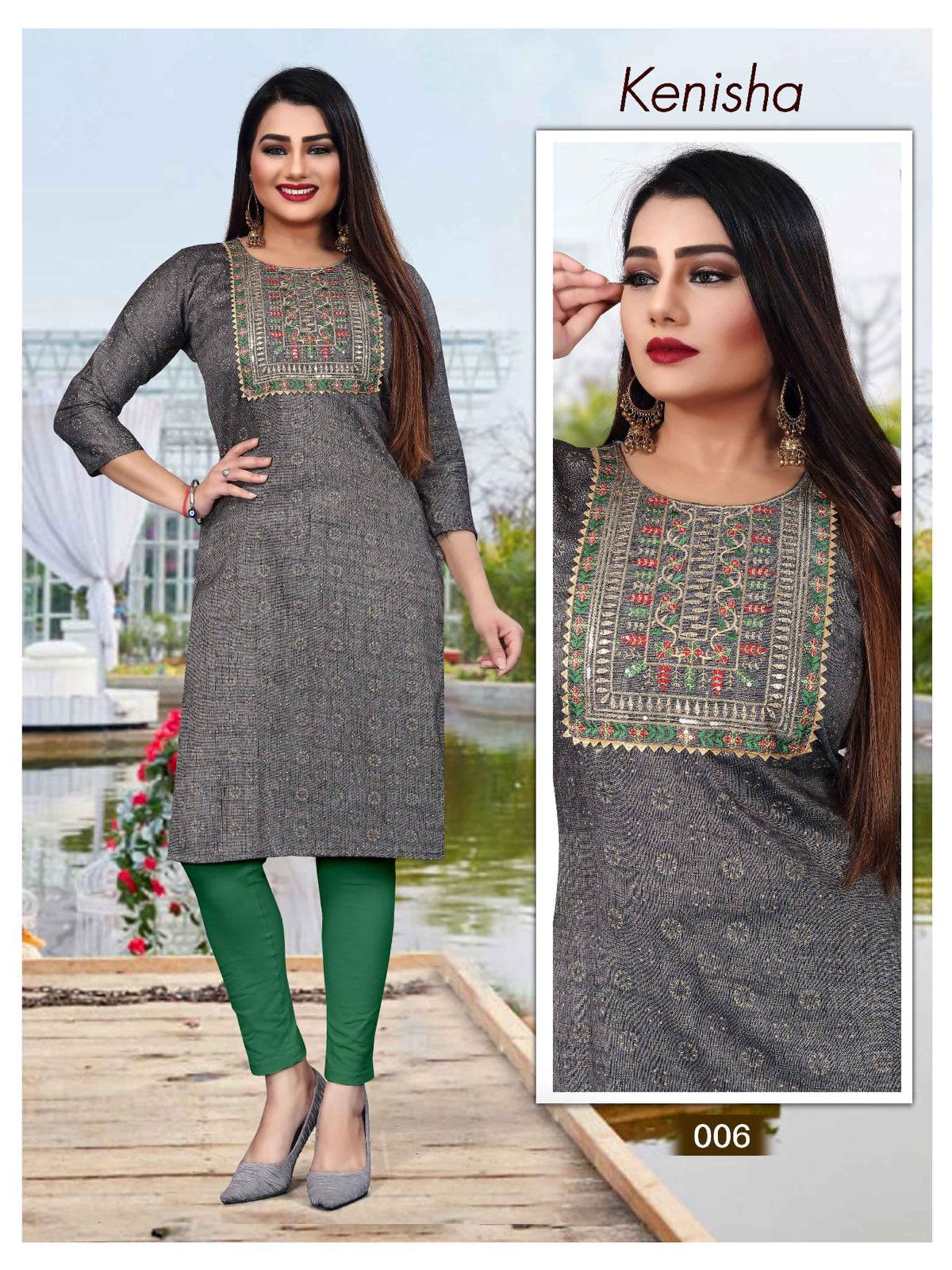 Trendy Kenisha Printed Regular Wear Wholesale Kurti Collection